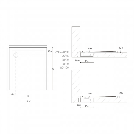 Cadita dus Astra F1W, acril, inaltime 4 cm, diverse forme si dimensiuni, alb [8]