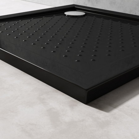 Cadita dus Astra L01AA, acril, inaltime 4 cm, patrat, negru, diverse dimensiuni [4]