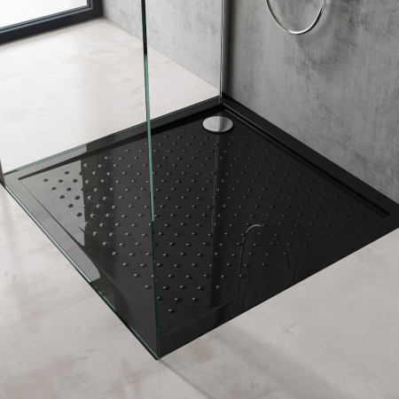 Cădițe de duș - Cadita dus Astra L01AA, acril, inaltime 4 cm, patrat, negru, diverse dimensiuni