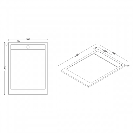 Cadita dus Astra Quore, compozit, inaltime 3 cm, dreptunghiular, negru, diverse dimensiuni [4]