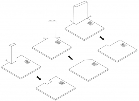 Cadita dus Bazalt White, 90x90 cm, inaltime 2.5 cm, compozit, alb [6]