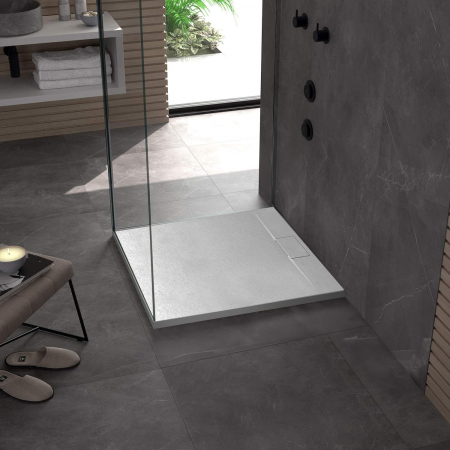 Cadita dus Bazalt White, 90x90 cm, inaltime 2.5 cm, compozit, alb [3]