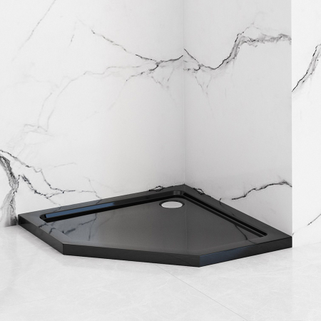 Cadita dus Diamond Black, 90x90 cm, inaltime 5 cm, acril, negru [1]