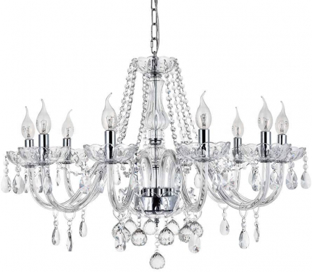 Lustre si pendule - Candelabru cu lampă de cristal 300 750