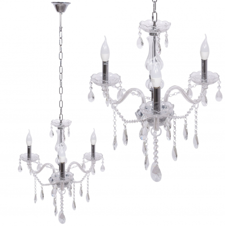 Lustre si pendule - Candelabru cu lampă de cristal 300752