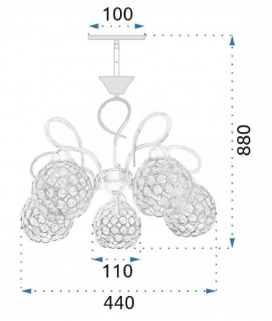 Candelabru cu lampă de cristal APP635-5C [7]