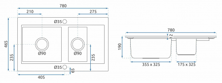 Chiuveta bucatarie Granit Fox black [5]