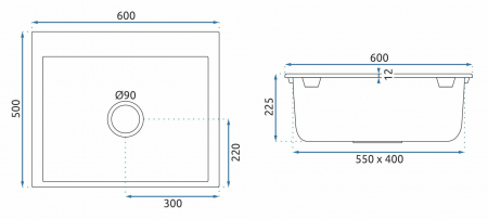Chiuveta bucatarie Granit Lin white [8]