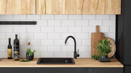 Chiuveta bucatarie Granit Nels black [3]