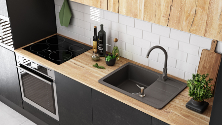 Chiuveta bucatarie Granit Nils gri set 5in1 [5]