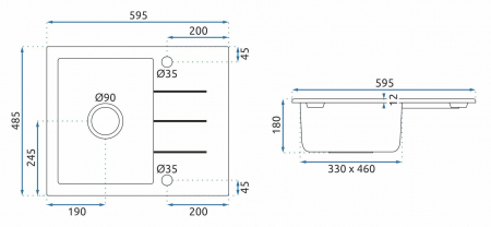 Chiuveta bucatarie NORTH black [7]