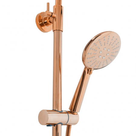 Coloana de dus cu termostat Lungo Rose Gold, anti calcar, auriu rose, montaj pe perete [2]