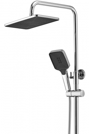 Coloana de dus cu termostat Rob Chrome, anti calcar, crom, montaj pe perete [7]