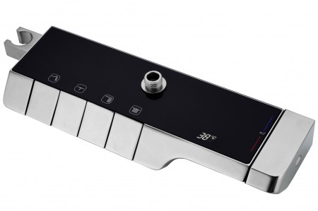 Coloana de dus cu termostat Rob Nichel Brush Inox, anti calcar, nichel, montaj pe perete [2]