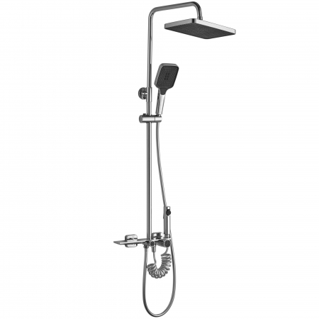 Coloana de dus Helix Chrome, anti calcar, crom, montaj pe perete [8]