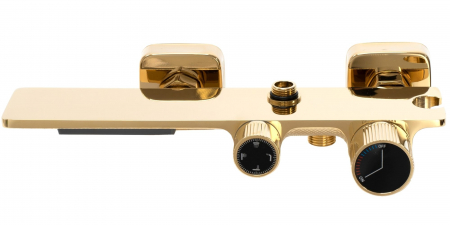 Coloana de dus Helix Gold, anti calcar, auriu, montaj pe perete [6]