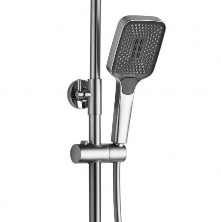 Coloana de dus Helix Nickel Brush Inox, anti calcar, nichel, montaj pe perete [5]