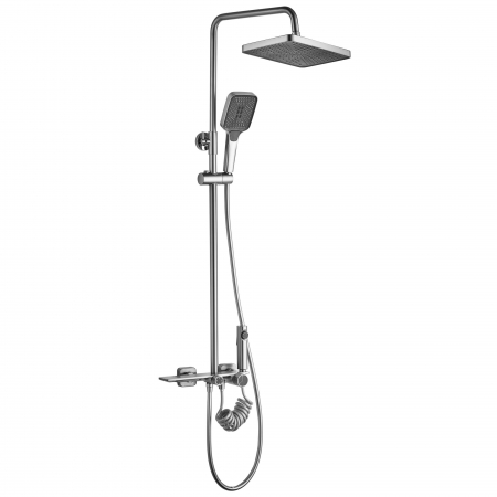 Coloana de dus Helix Nickel Brush Inox, anti calcar, nichel, montaj pe perete [8]