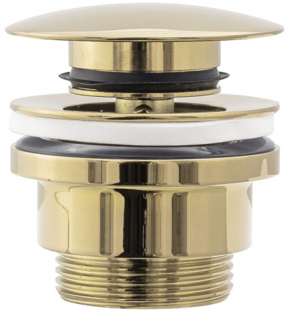 Accesorii baie - Dop Lavoar Universal Gold Click-Clack Auriu Lucios