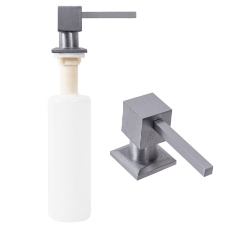 Dozatoare și săpuniere - Dozator de săpun nickel brush square INOX
