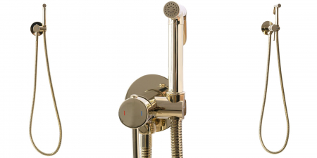 Dus Igienic Bideu Lungo Loop Gold, montaj incastrat, alama, auriu [4]