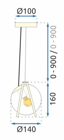 Lampa APP1088-1CP GOLD WHITE [6]