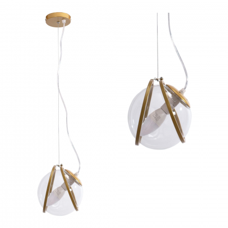 Lampa APP1089-1CP GOLD TRANSPARENT [1]