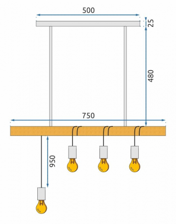 LAMPĂ  APP974-4CP LINE [6]