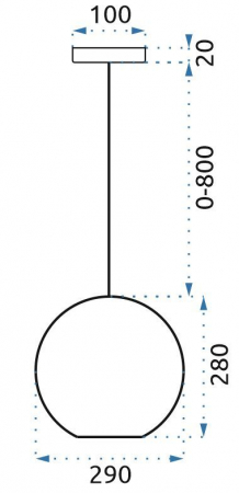 Lampă cu LED din sticlă suspendată APP446-CP [3]