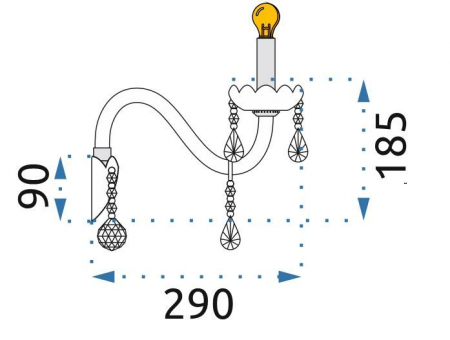 Lampă de perete din cristal 300755 [4]