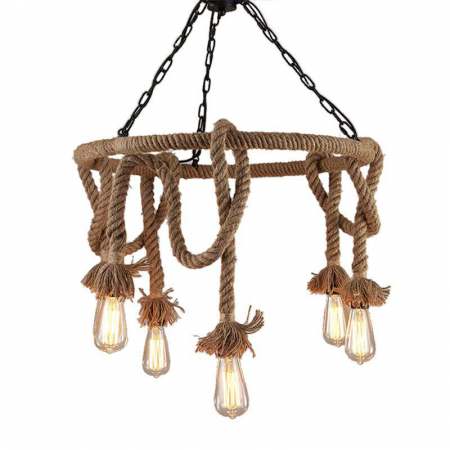 Lustre si pendule - LAMPĂ DE PLAFON CU CANDELIER 5 E27 APP677-5CP