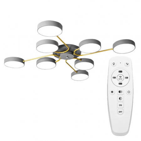 Lustre si pendule - LAMPĂ DE PLAFON GRI APP532-8C