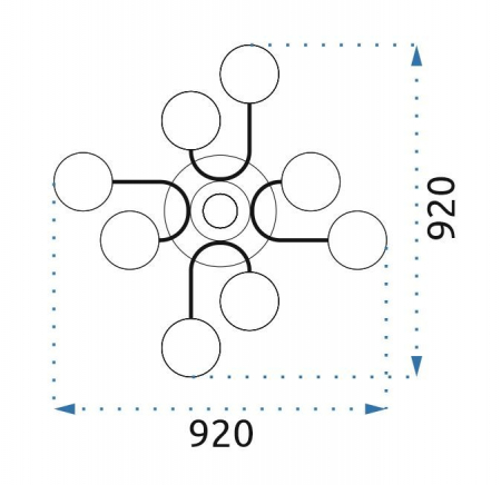 LAMPĂ DE PLAFON GRI APP532-8C [7]