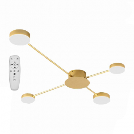Lustre si pendule - LAMPA DE PLAFON MODERNA GOLD 4-ARM LED APP520-4C
