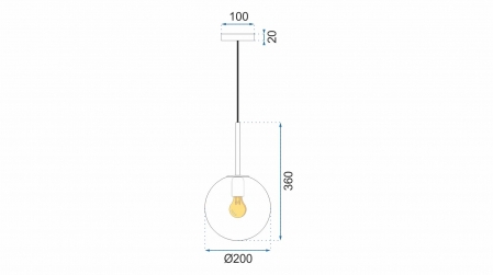 LAMPĂ DE PLAFON STICLĂ ALBĂ APP431-1CP [7]