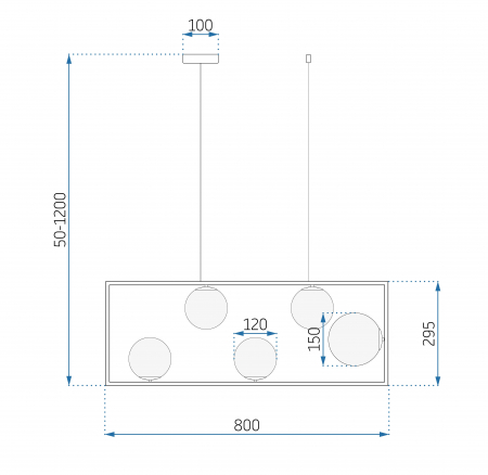 Lampă de tavan APP1020-5CP [5]