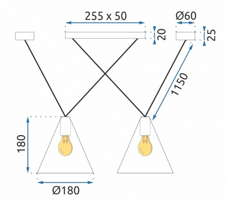 Lampă de tavan APP548-2CP [5]