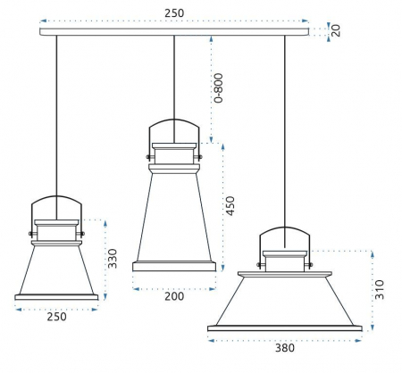 Lampa DE TAVAN ASTI ABC negru / Auriu [10]