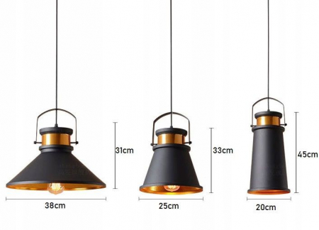 Lampa DE TAVAN ASTI ABC negru / Auriu [9]