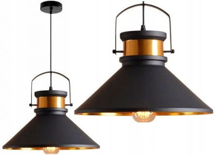 Lustre si pendule - Lampa DE TAVAN ASTI B negru / Auriu