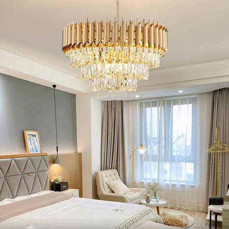 Lampă de tavan Cristal 312359 Gold [4]