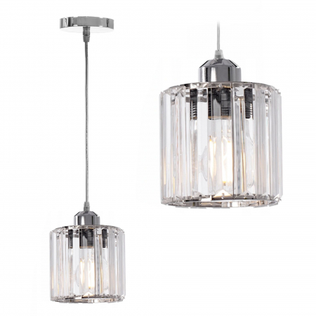 Lustre si pendule - Lampă de tavan cristal argintiu APP508-1CP