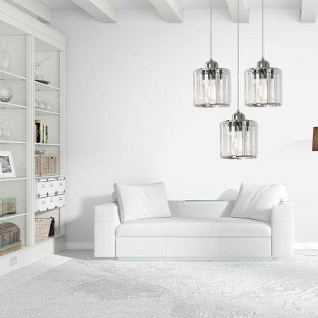 Lampă de tavan cristal argintiu APP510-3CPR [7]