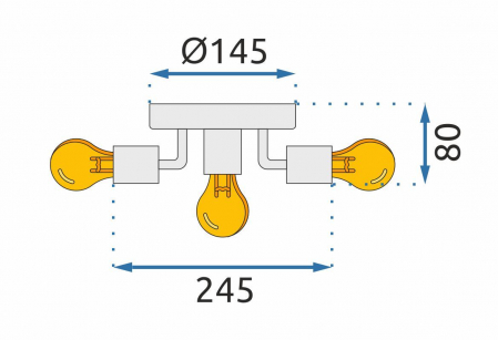Lampă de tavan cu reflector metalic Auriu APP708-5c [5]