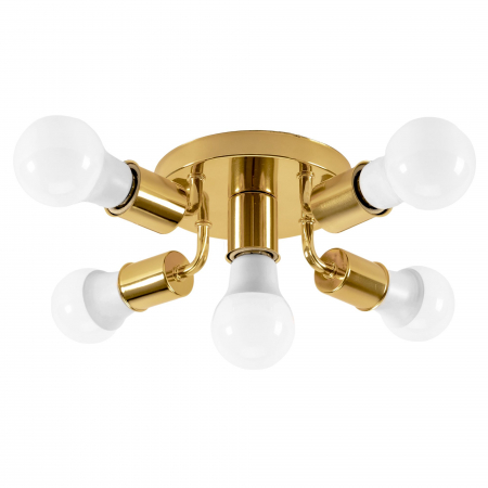 Lustre si pendule - Lampă de tavan cu reflector metalic Auriu APP708-5c