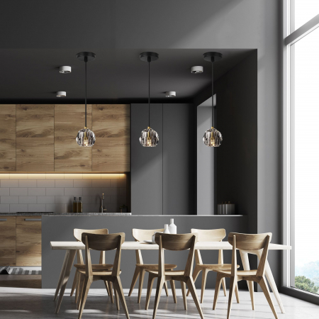 Lampă de tavan din cristal neagra APP586-1CP [8]