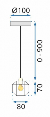 Lampă de tavan din cristal neagra APP586-1CP [9]