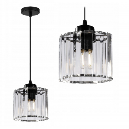 Lustre si pendule - Lampă de tavan din cristal negru APP511-1CP