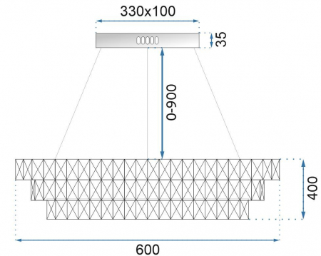 Lampă de tavan din cristal Oval LED APP775-1CP [10]