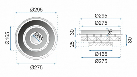 Lampă de tavan din cristal Plafond LED 20W rotund APP411-C [3]